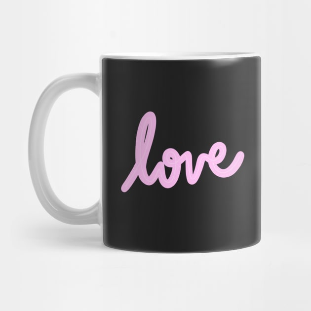 Cursive Love Font Lettering Pink and Black, made by EndlessEmporium by EndlessEmporium